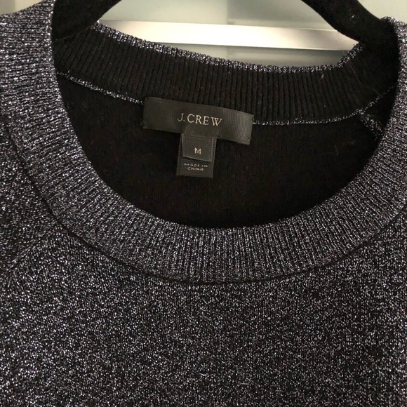 J. Crew Glitter/Sparkley Blue Crewneck Sweater. - Picture 5 of 8
